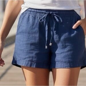 Tommy Bahama Navy Drawstring Linen Shorts - Size 8